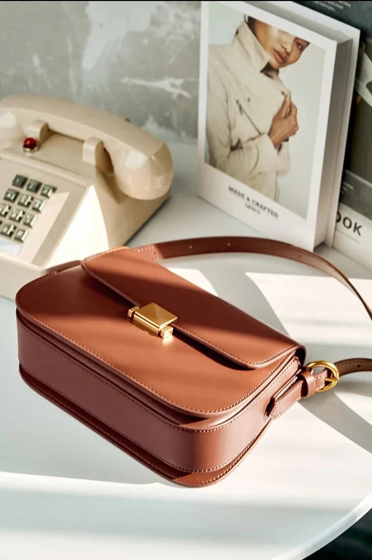 Crossbody Box Genuine Leather Camille Bag