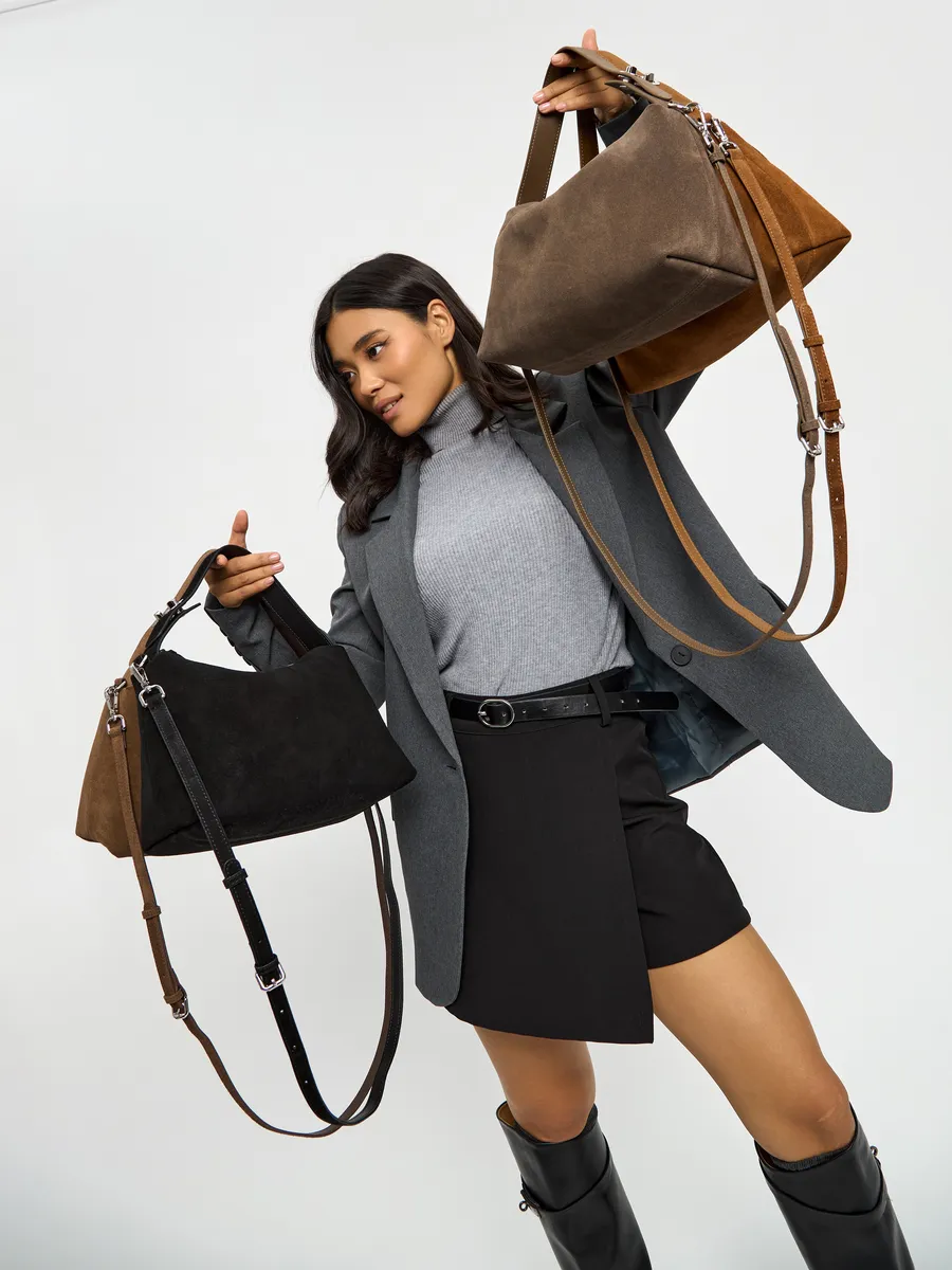 Shoulder Nubuck Leather Austin Bag
