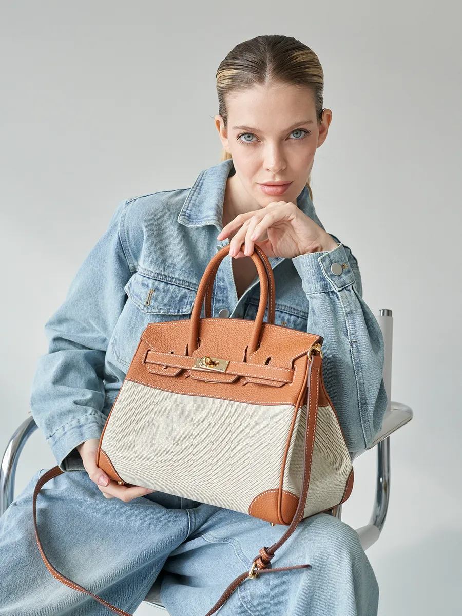 Tote Medium Two-Tone Canvas Zaya Bag