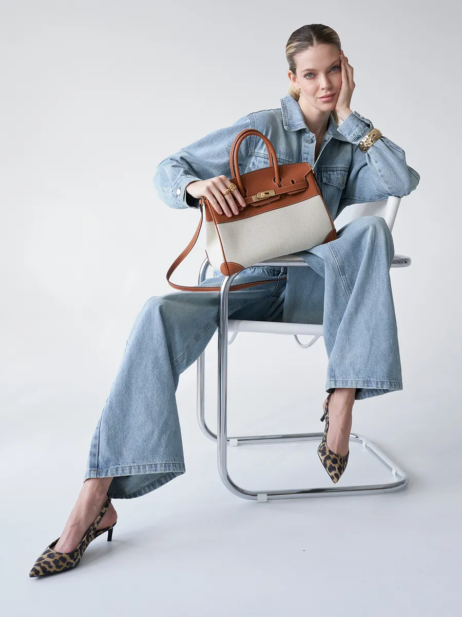 Tote Medium Two-Tone Canvas Zaya Bag