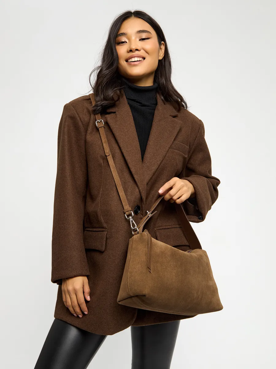 Shoulder Nubuck Leather Austin Bag