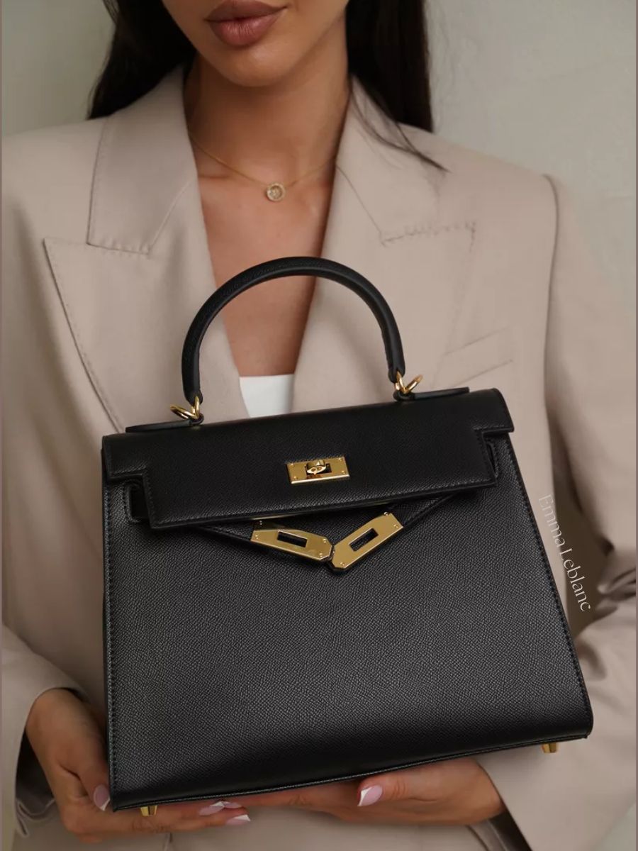 Classic Medium Genuine Leather Madrid Bag – Gold Hardware