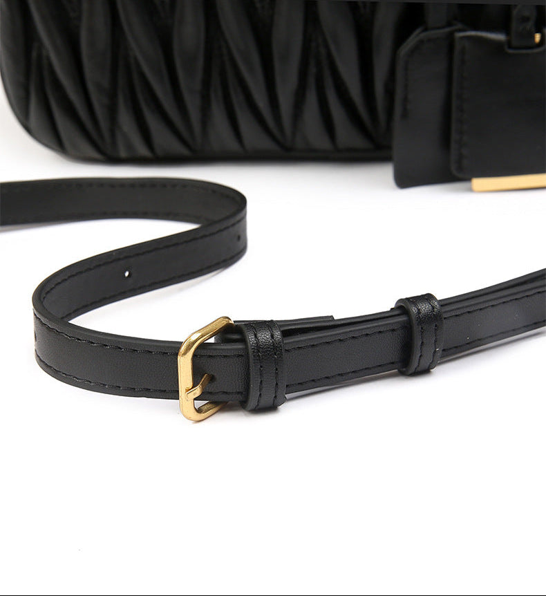 Small Genuine Leather Quilted Milly Bag