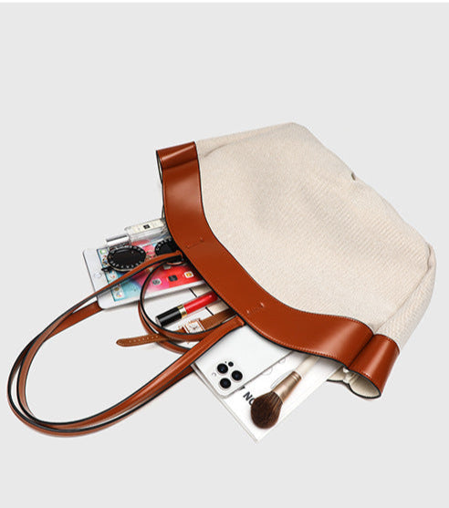 Tote Large Two-Tone Canvas Luna Bag