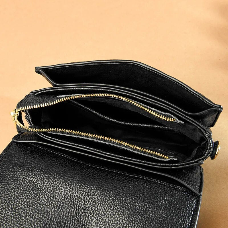 Box Quilted Luxury Small Genuine Leather Atena Bag