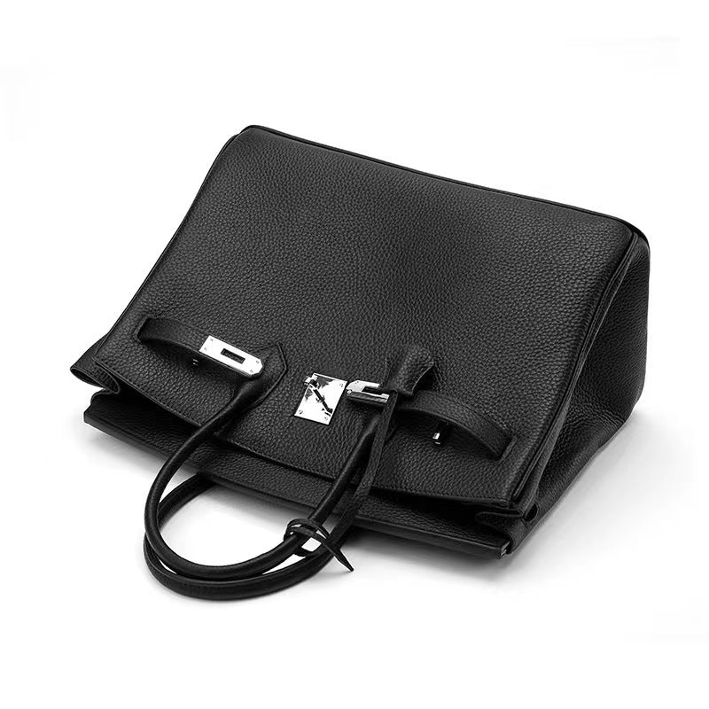 Classic Medium Genuine Leather Barcelona Bag – Silver Hardware