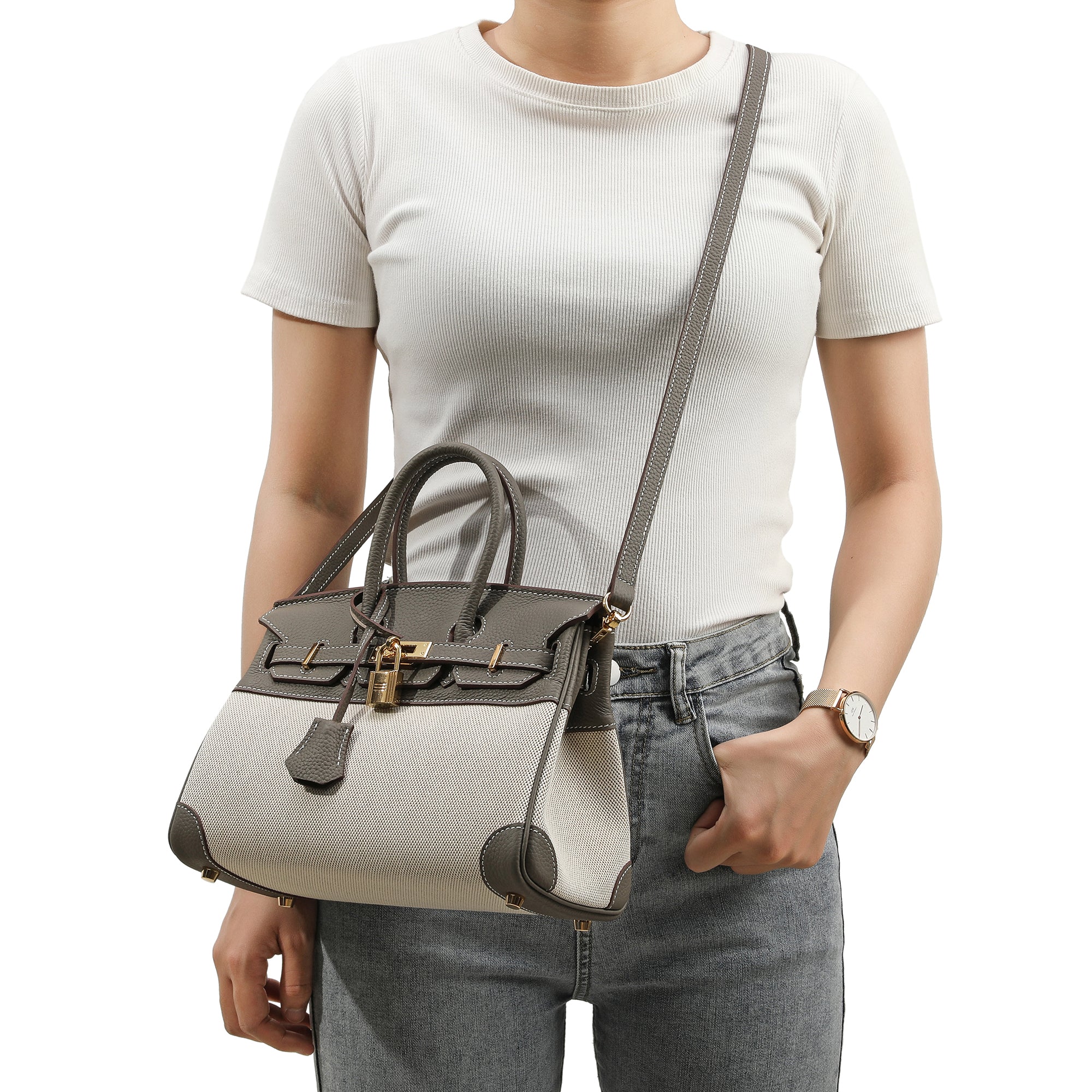 Tote Medium Two-Tone Canvas Zaya Bag