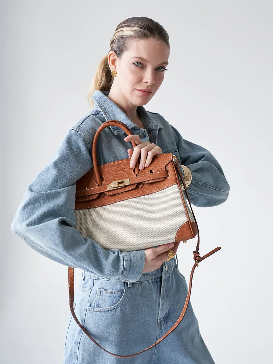 Tote Medium Two-Tone Canvas Zaya Bag