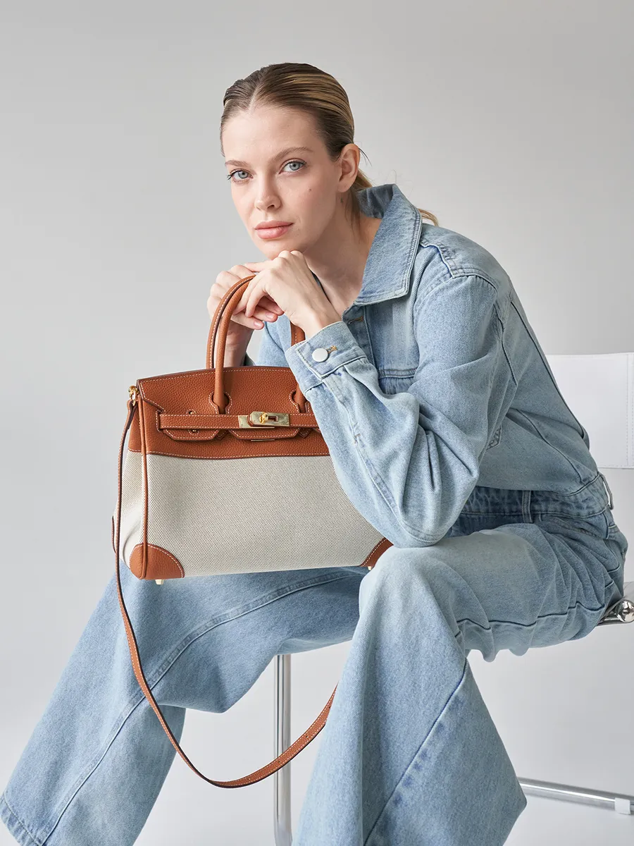 Tote Medium Two-Tone Canvas Zaya Bag